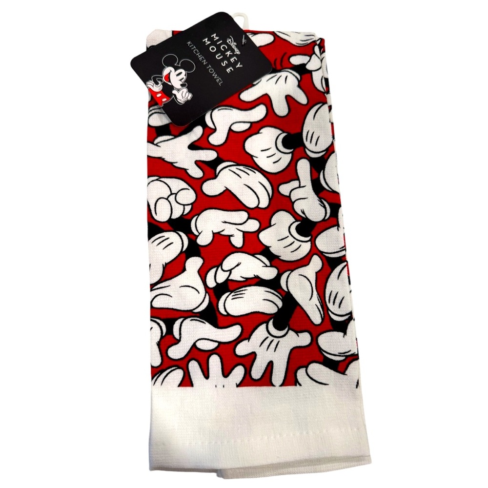Mickey Mouse Red and White Kitchen Towel
